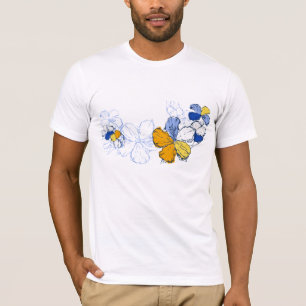 Doodle Hibiscus Mens Tee