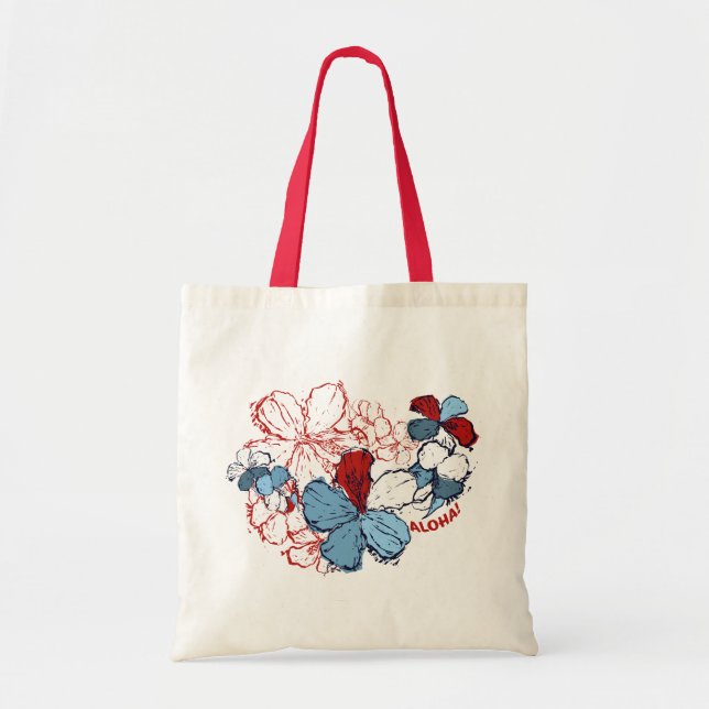 Doodle Hibiscus Tote Bag (Front)