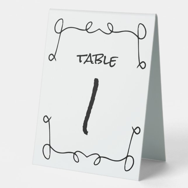 Doodle Illustrations Wedding in Black and White (Front)