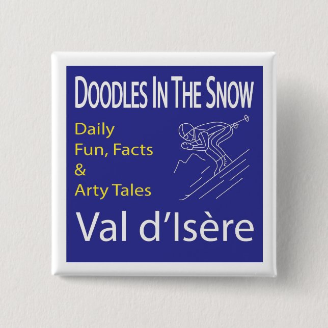 "Doodle in the Snow" button (badge) (Front)