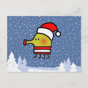 doodle jump santa postcard