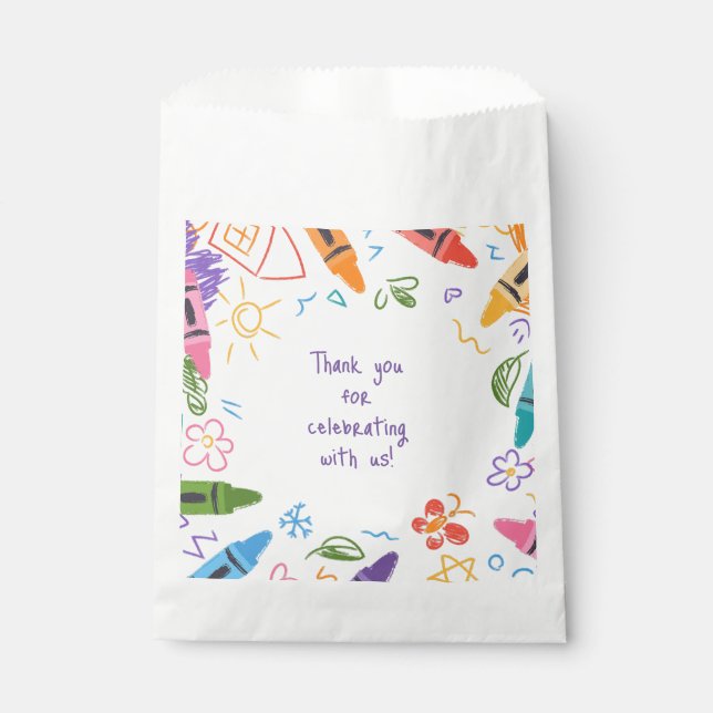 Doodle Kindergarten Graduation Party  Favour Bag (Front)