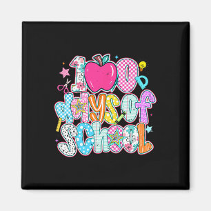 Doodle Letter 100 Days Of School Pink Apple 100 Da Magnet