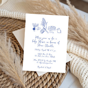 doodle Locally Grown Farmer's Market Baby Shower Invitation