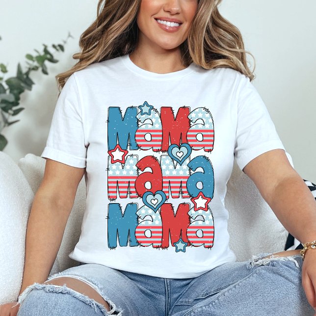 Doodle Mama 4th Of July T-Shirt (Creator Uploaded)