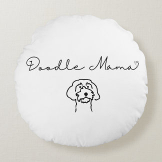 Doodle Mama Round Pillow
