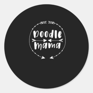 Doodle Mama T-Shirt Golden Doodle Mum Labradoodle Classic Round Sticker