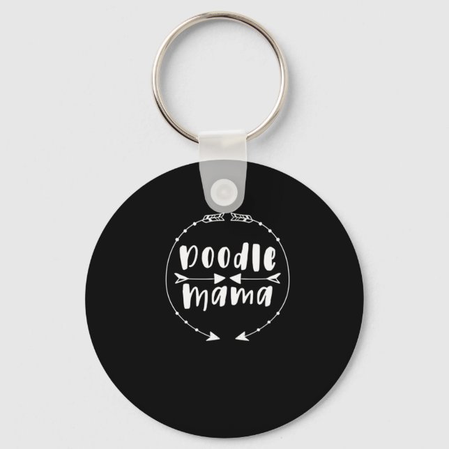 Doodle Mama T-Shirt Golden Doodle Mum Labradoodle Key Ring (Front)