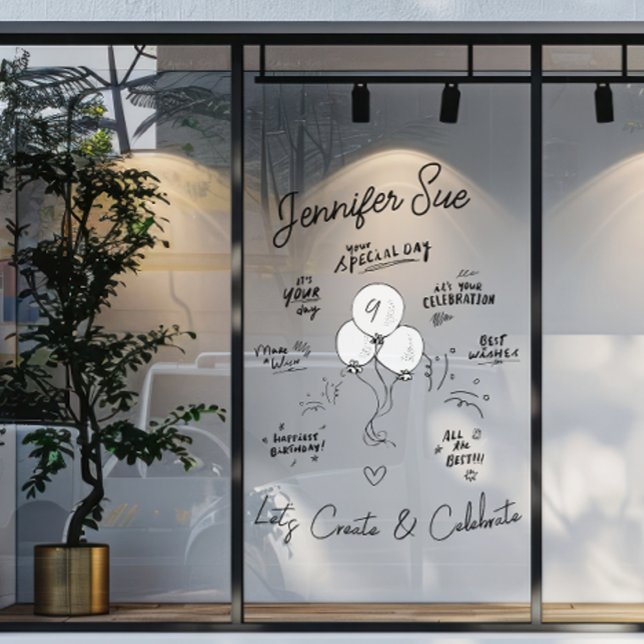 Doodle Modern Balloon Happy Birthday  (Creator Uploaded)