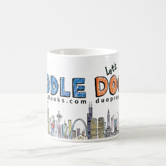 Doodle mug: Blue and Orange Coffee Mug
