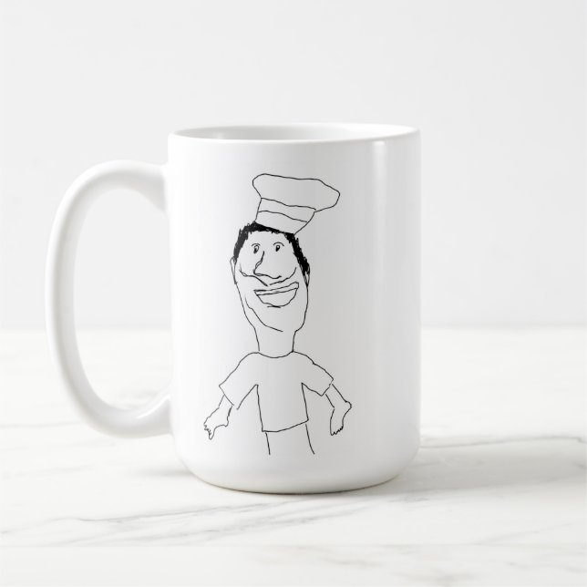 Doodle Mug - He Just Wanted to Make Pizza (Left)