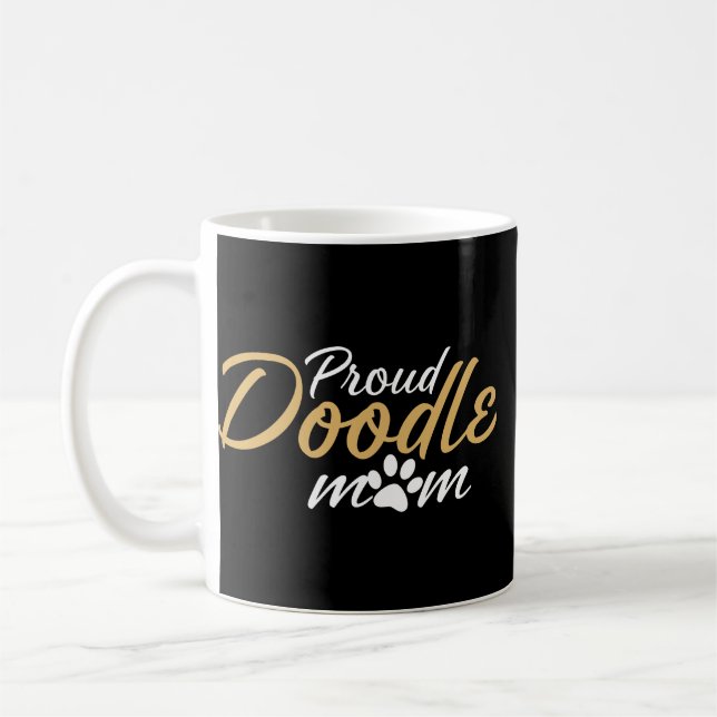 Doodle Mum Aussiedoodle Sheepadoodle Cavapoo Dog  Coffee Mug (Left)