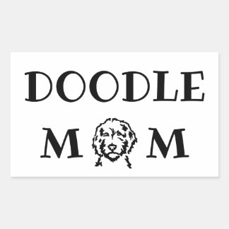 Doodle Mum Rectangular Sticker
