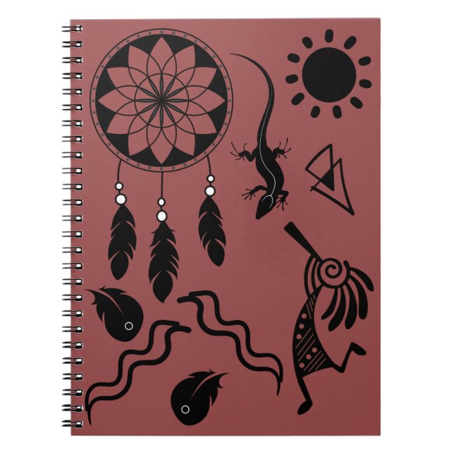 Doodle Native American Kokopelli Notebook (Front)