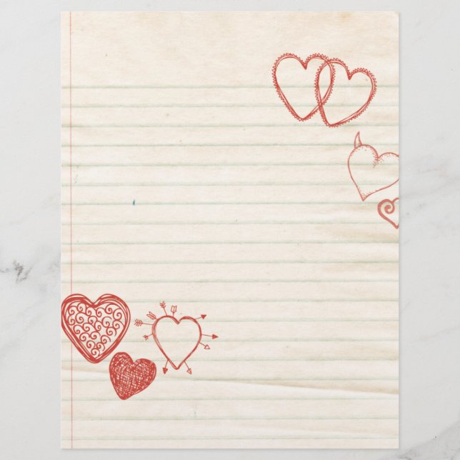 Doodle Notepad Love Letter (Front)