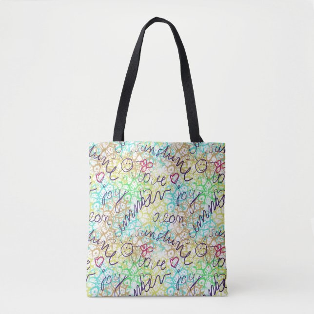 doodle ornaments tote bag (Front)