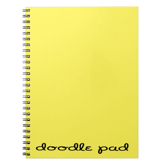 Doodle Pad Yellow Notebook (Front)