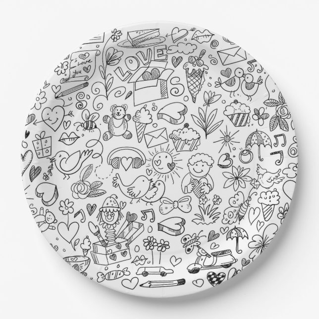 Doodle Paper Plate (Front)