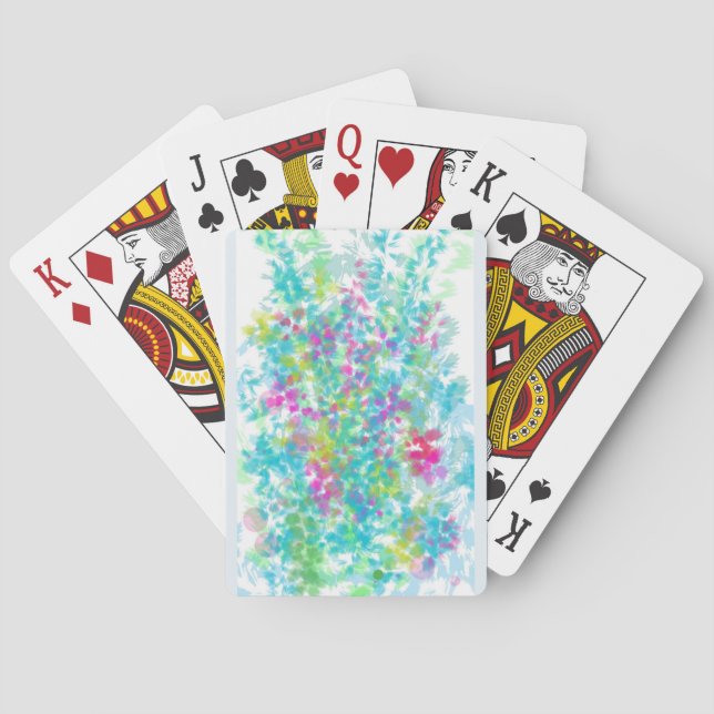 Doodle Party  Floral Playing Cards (Back)