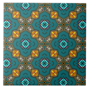Doodle pattern 10 ceramic tile