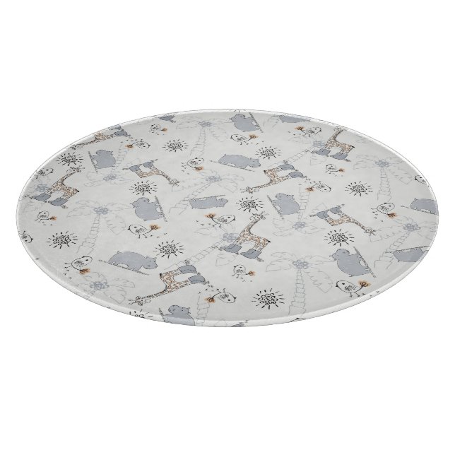 doodle pattern 2 cutting board (Corner)