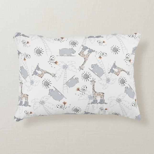 doodle pattern 2 decorative cushion (Front)