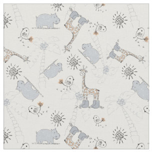 doodle pattern 2 fabric
