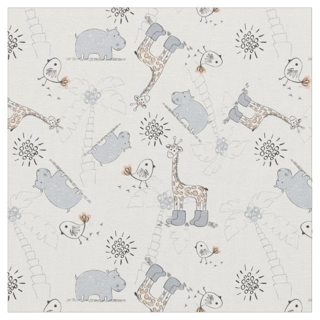 doodle pattern 2 fabric (Close Up)