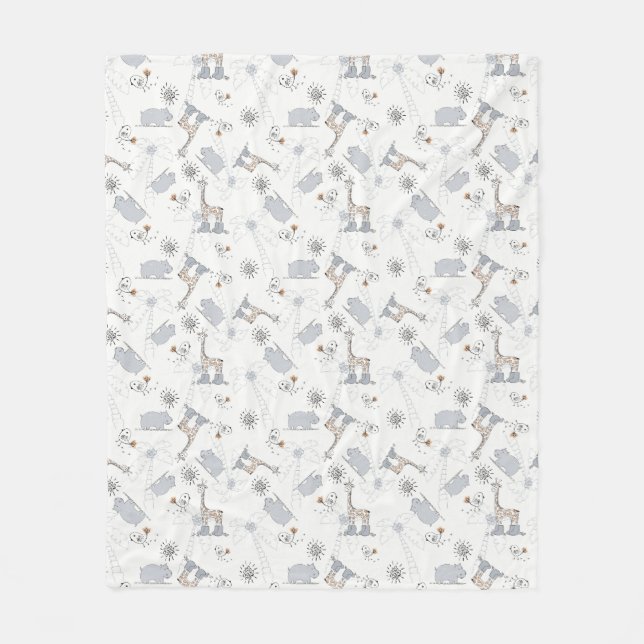 doodle pattern 2 fleece blanket (Front)
