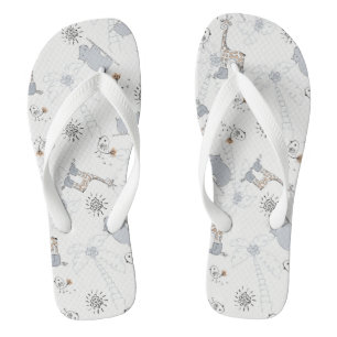 doodle pattern 2 thongs