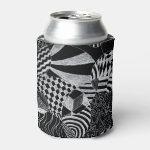 Doodle Pattern Can Cooler