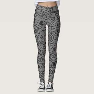 Doodle Pattern Leggings
