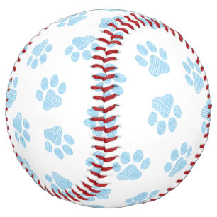 Doodle Paws, Dog Paws, Baby Blue Paws Softball
