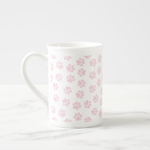 Doodle Paws, Dog Paws, Baby Pink Paws Bone China Mug