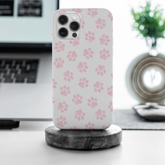 Doodle Paws, Dog Paws, Baby Pink Paws Case-Mate iPhone Case (Creator Uploaded)