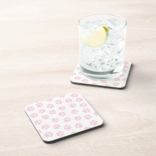 Doodle Paws, Dog Paws, Baby Pink Paws Coaster