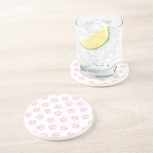 Doodle Paws, Dog Paws, Baby Pink Paws Coaster