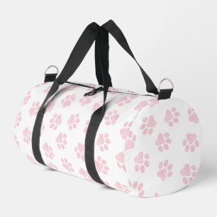 Doodle Paws, Dog Paws, Baby Pink Paws Duffle Bag