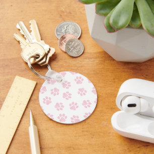 Doodle Paws, Dog Paws, Baby Pink Paws Key Ring