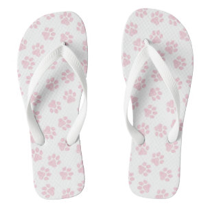 Doodle Paws, Dog Paws, Baby Pink Paws Thongs