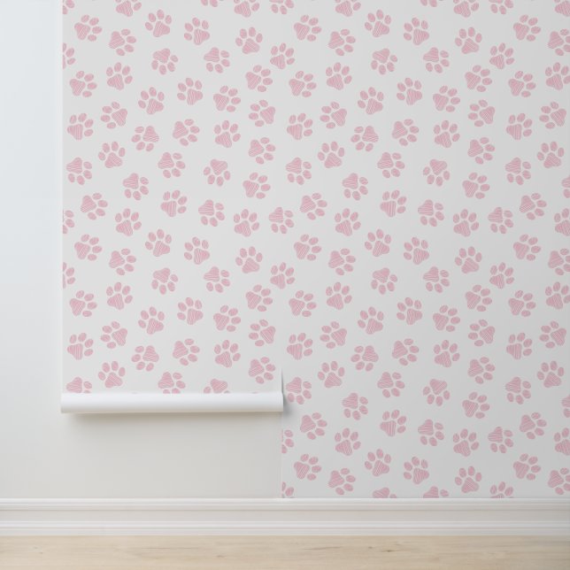 Doodle Paws, Dog Paws, Baby Pink Paws Wallpaper (Application)