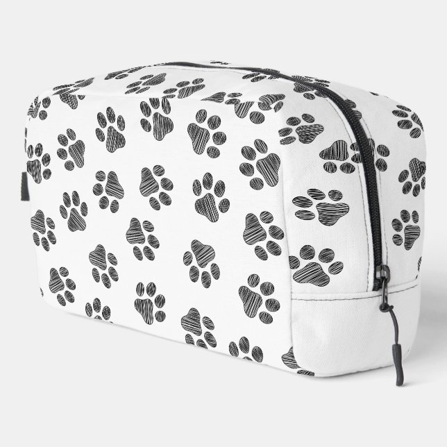 Doodle Paws, Dog Paws, Black Paws Dopp Kit (Right Corner)