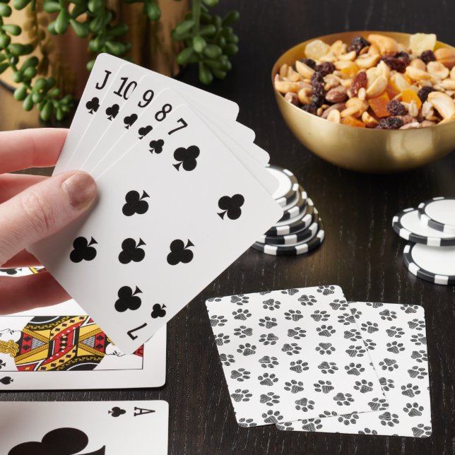 Doodle Paws, Dog Paws, Black Paws Playing Cards (In Situ)