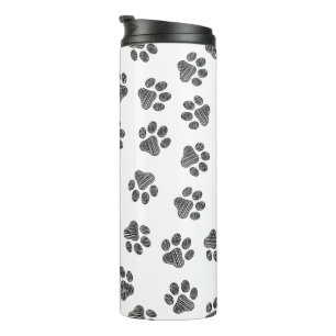 Doodle Paws, Dog Paws, Black Paws Thermal Tumbler