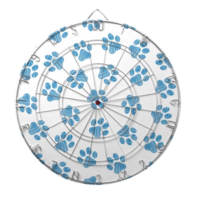 Doodle Paws, Dog Paws, Blue Paws Dartboard (Front)