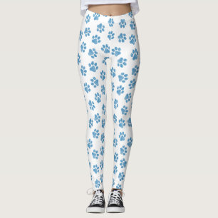 Doodle Paws, Dog Paws, Blue Paws Leggings