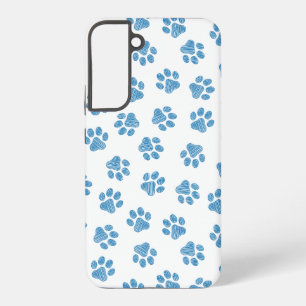 Doodle Paws, Dog Paws, Blue Paws Samsung Galaxy Case