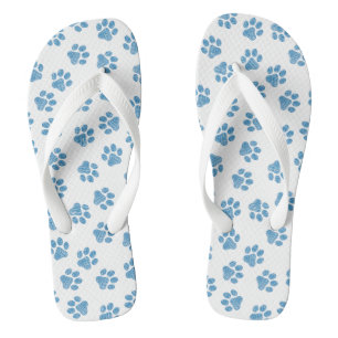 Doodle Paws, Dog Paws, Blue Paws Thongs