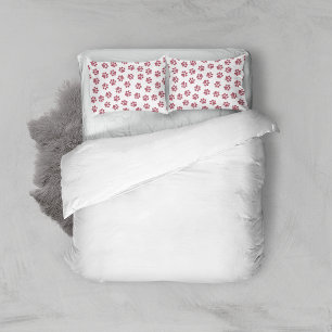Doodle Paws, Dog Paws, Burgundy Paws Pillowcase
