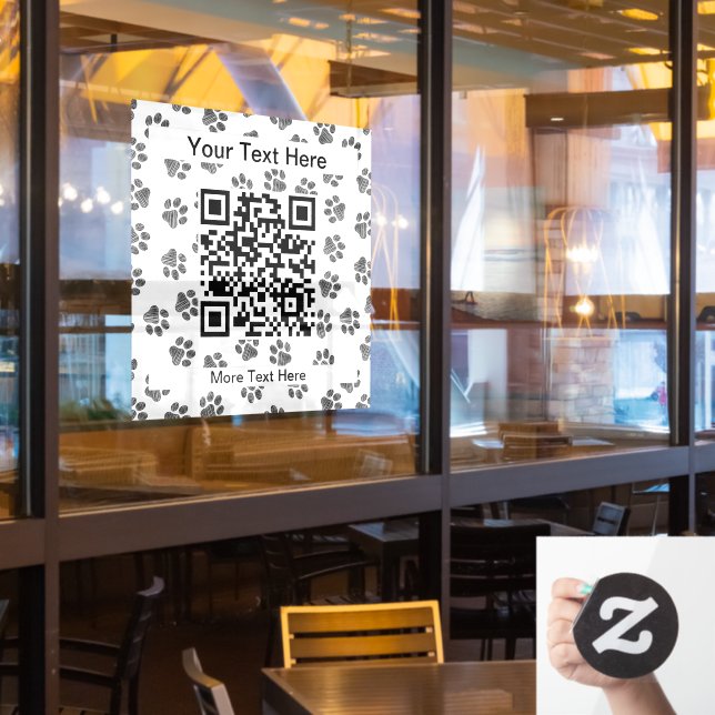 Doodle Paws, Dog Paws, Cat Paws, Black Paws (Restaurant Window)